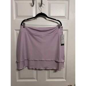 Maggie Lane Golfsmith International Womens XL Layered Knit Skort Purple Stretch